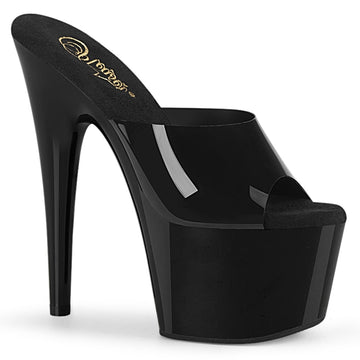 Black Platform Slide Heels
